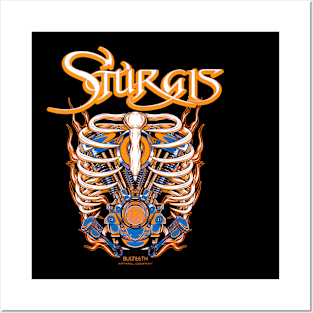 Sturgis engine in a Rib Cage Posters and Art